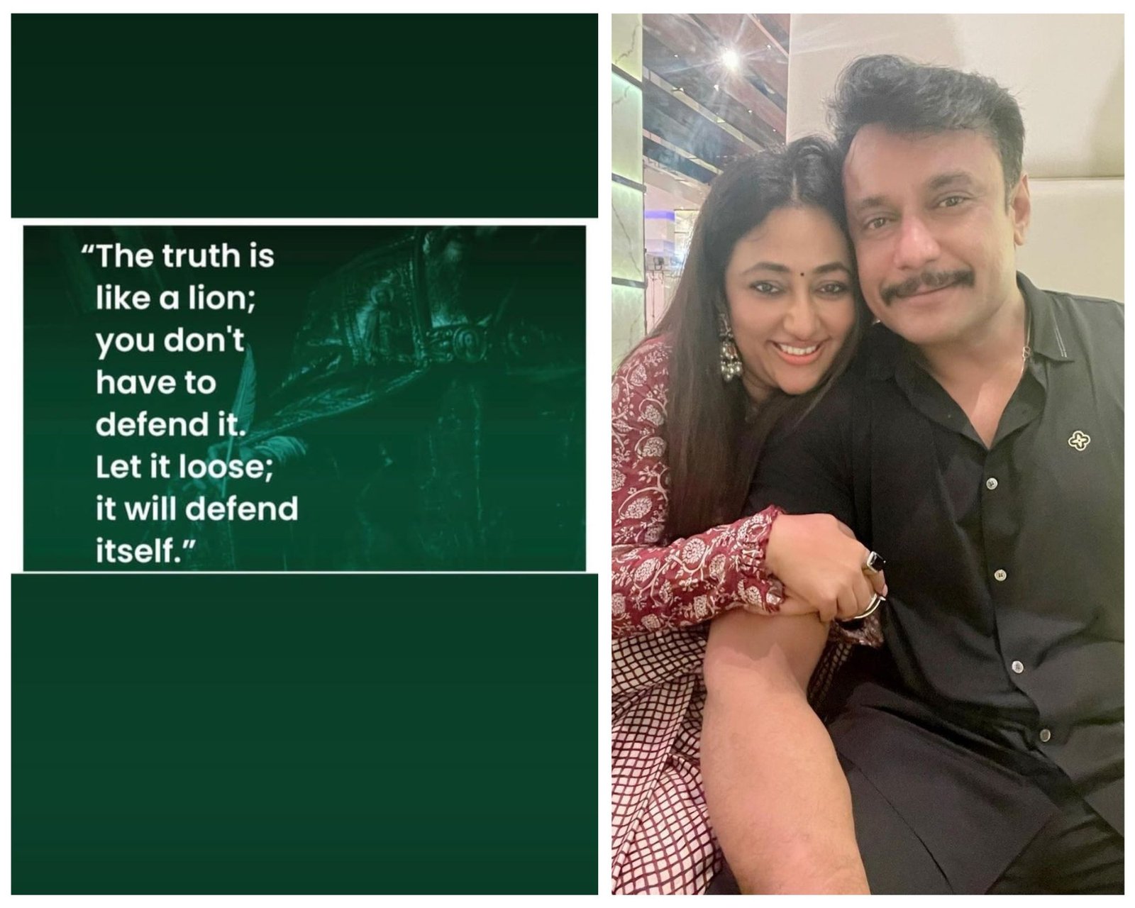 ದರ್ಶನ್ ಪತ್ನಿ ಸ್ಟೇಟಸ್ ಸಮರ ಸಾರಿದ್ದು ಯಾರ ಮೇಲೆ ?