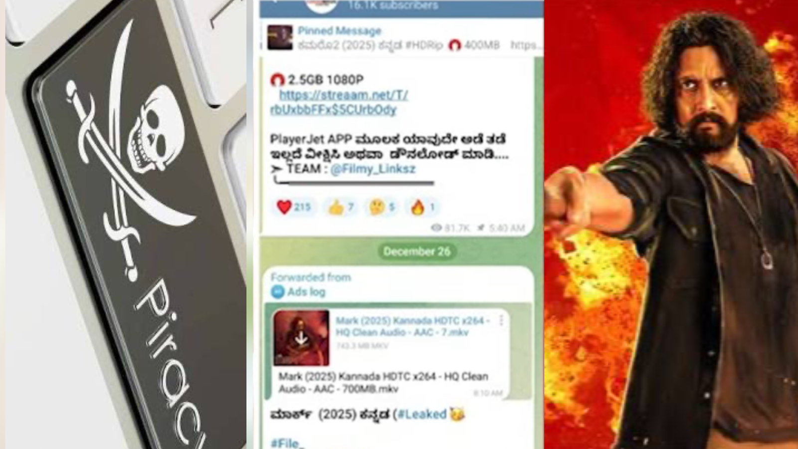 ಯುದ್ಧದ ಮಾತಾಡಿದ್ರು ಆಗ್ಲಿಲ್ಲ ವರ್ಕ್,ಒಂದೇ ದಿನಕ್ಕೆ ಮಾರ್ಕ್ ಪೈರಸಿ ಲೀಕ್! ತಡ್ಯೋಕೆ ಆಗಲ್ವಾ..?